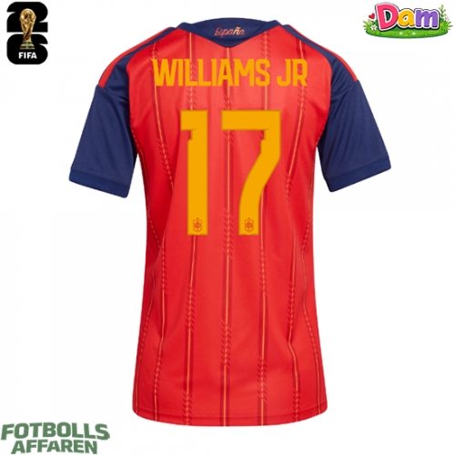 Spanien Nico Williams #17 Hemmatröja Kvinnor VM 2026 Kortärmad